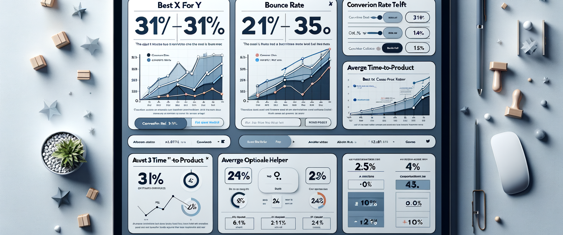 A/B test dashboard showing uplift from a guided choice helper versus a listicle.
