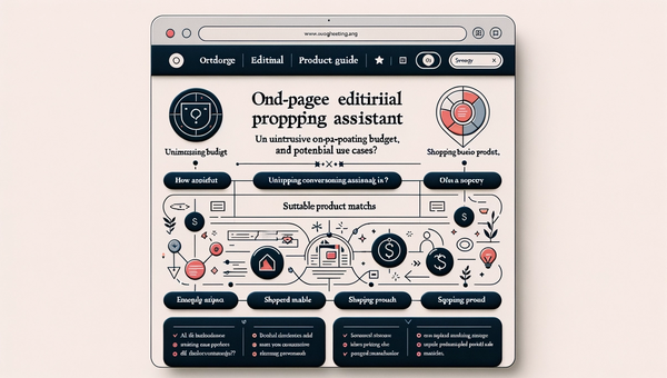 Editorial page with conversational shopping assistant and clear product matches