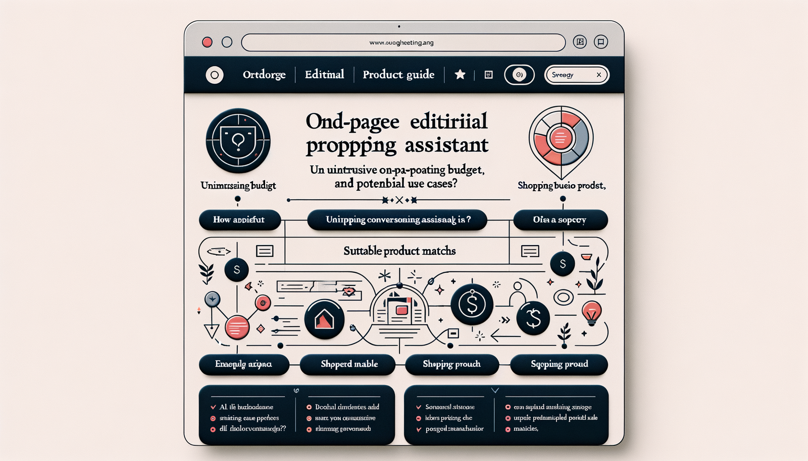 Editorial page with conversational shopping assistant and clear product matches