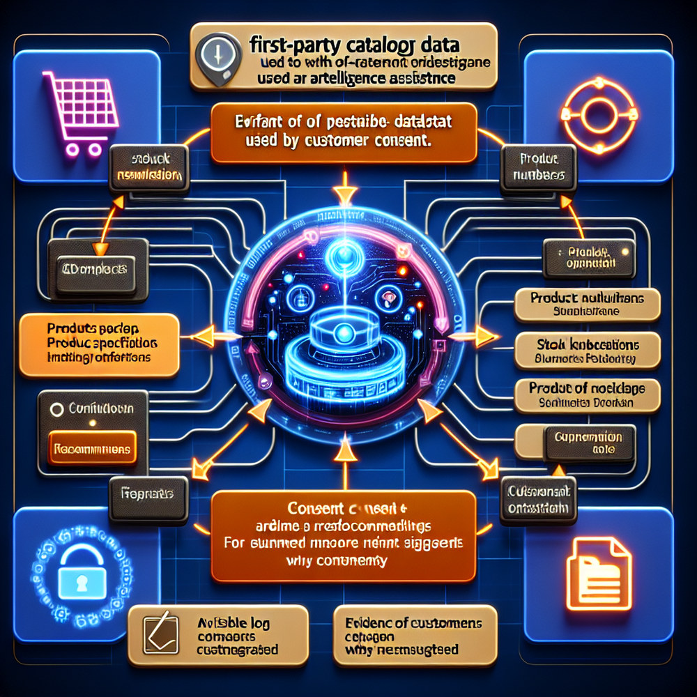 Data flow of first-party catalog signals and consent controls powering trustworthy recommendations.