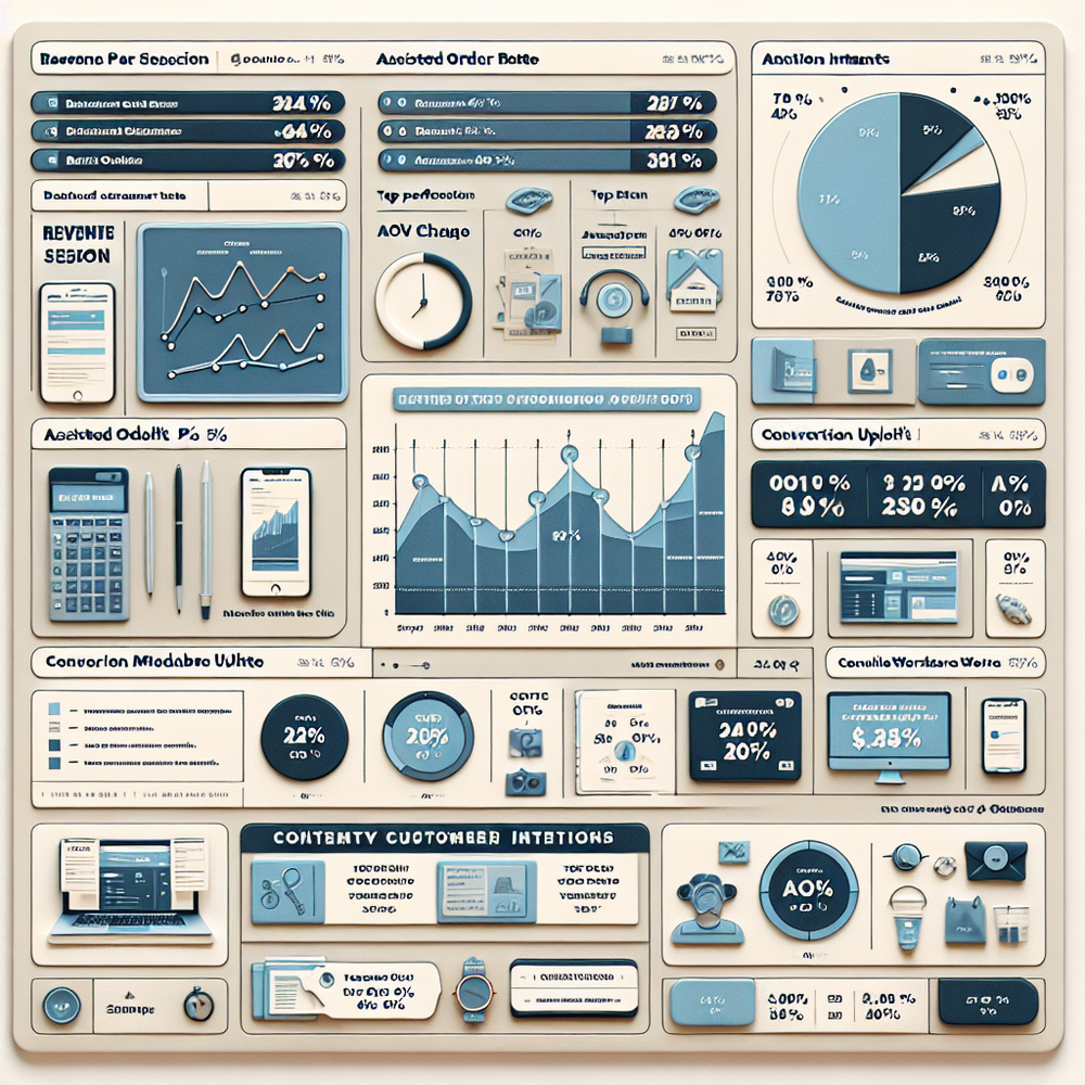 Agentic commerce ROI dashboard with assisted orders, RPS, AOV, and coverage visualized over a 21‑day test.