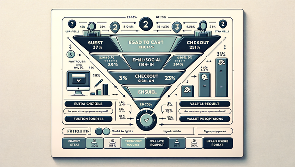 Funnel comparison highlighting enrollment drop-off for guest, email/social, and wallet-required flows.