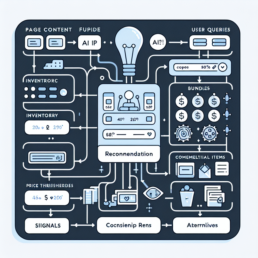 Architecture of a contextual recommendation engine that ingests intent and outputs targeted complements and bundles.