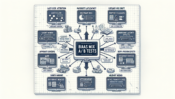 Diagram of bias sources affecting merchant-mix EPC tests.