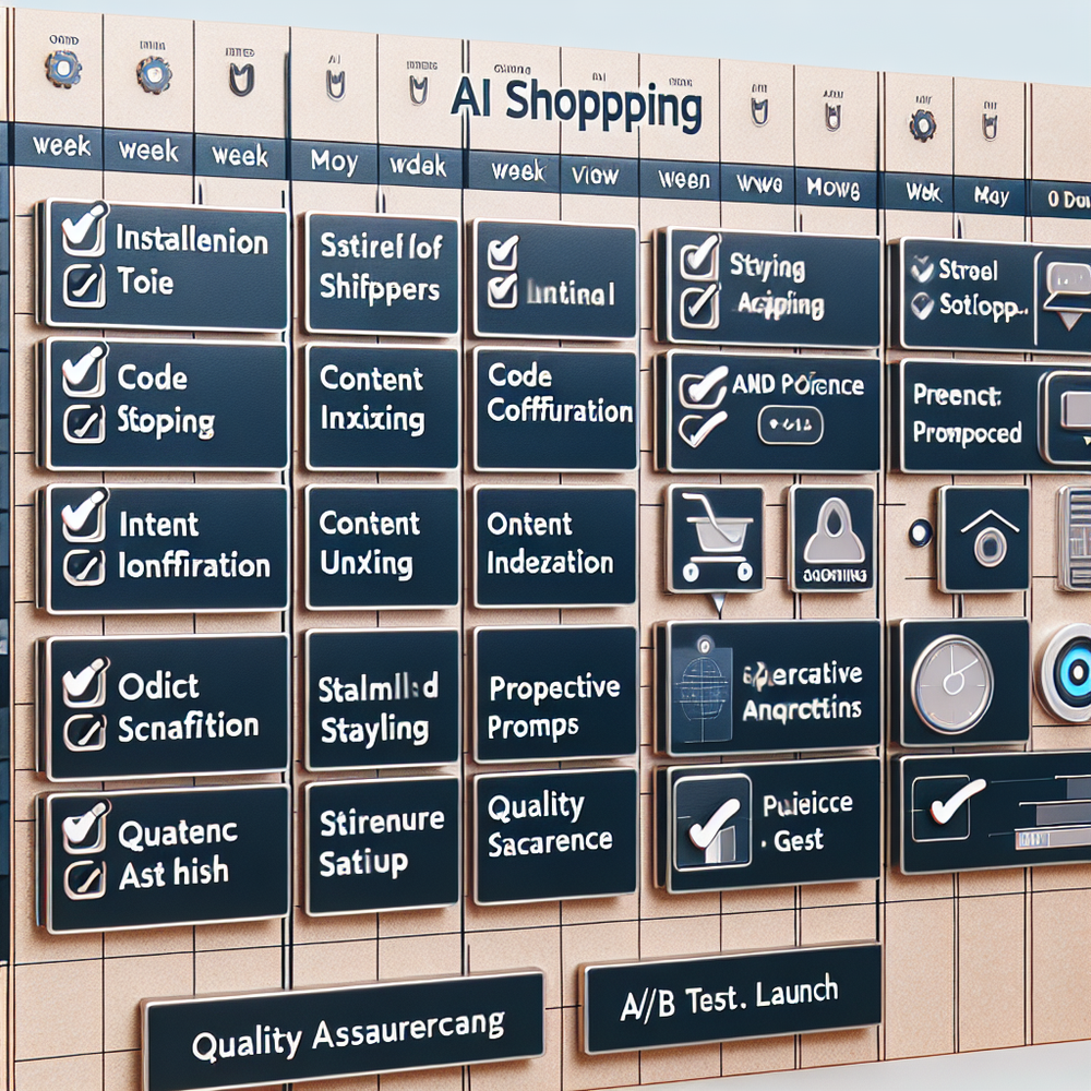 One-week rollout plan for an AI shopping agent, task-by-task.
