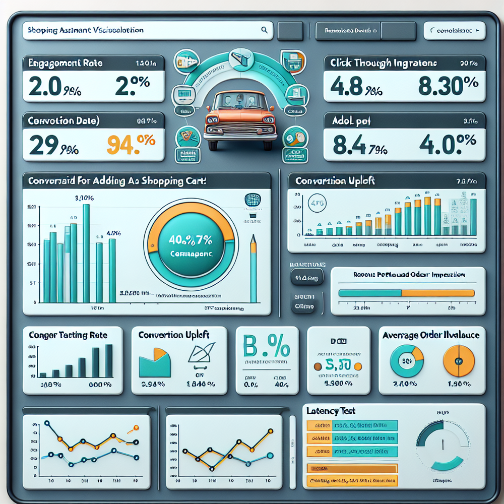 Assistant KPI dashboard with A/B results and latency tracking.