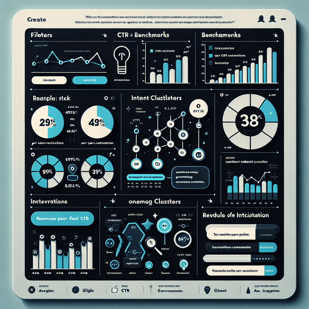 Assistant SEO performance dashboard with intent and revenue metrics