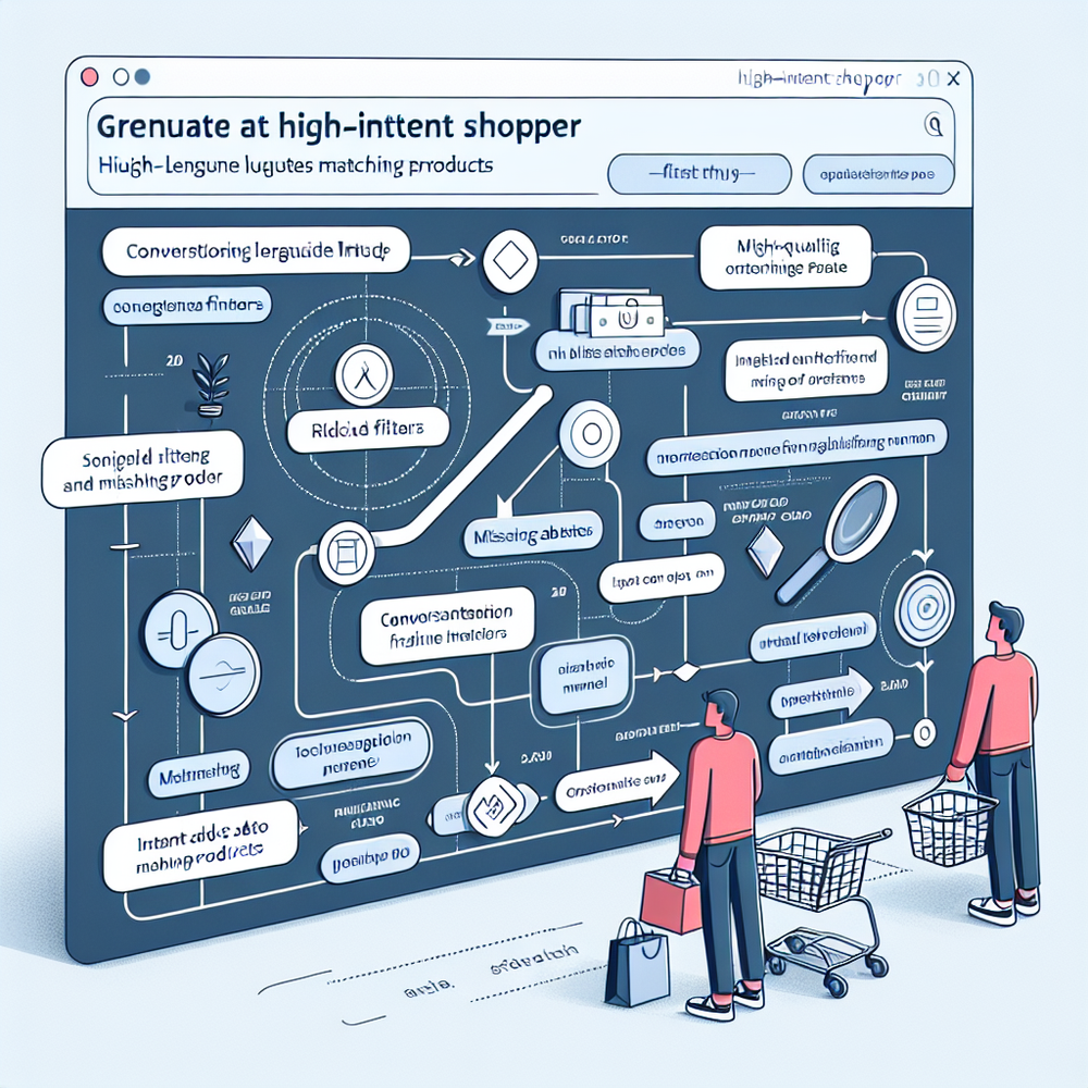 Diagram mapping friction in legacy product discovery versus conversational, add-to-cart flow.
