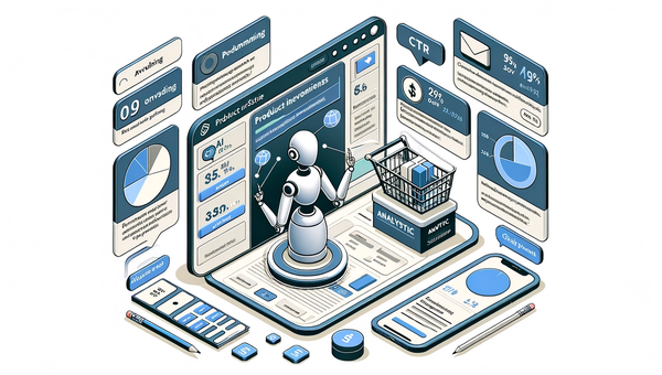 Illustration of an AI shopping assistant embedded in a publisher article, recommending affiliate products.