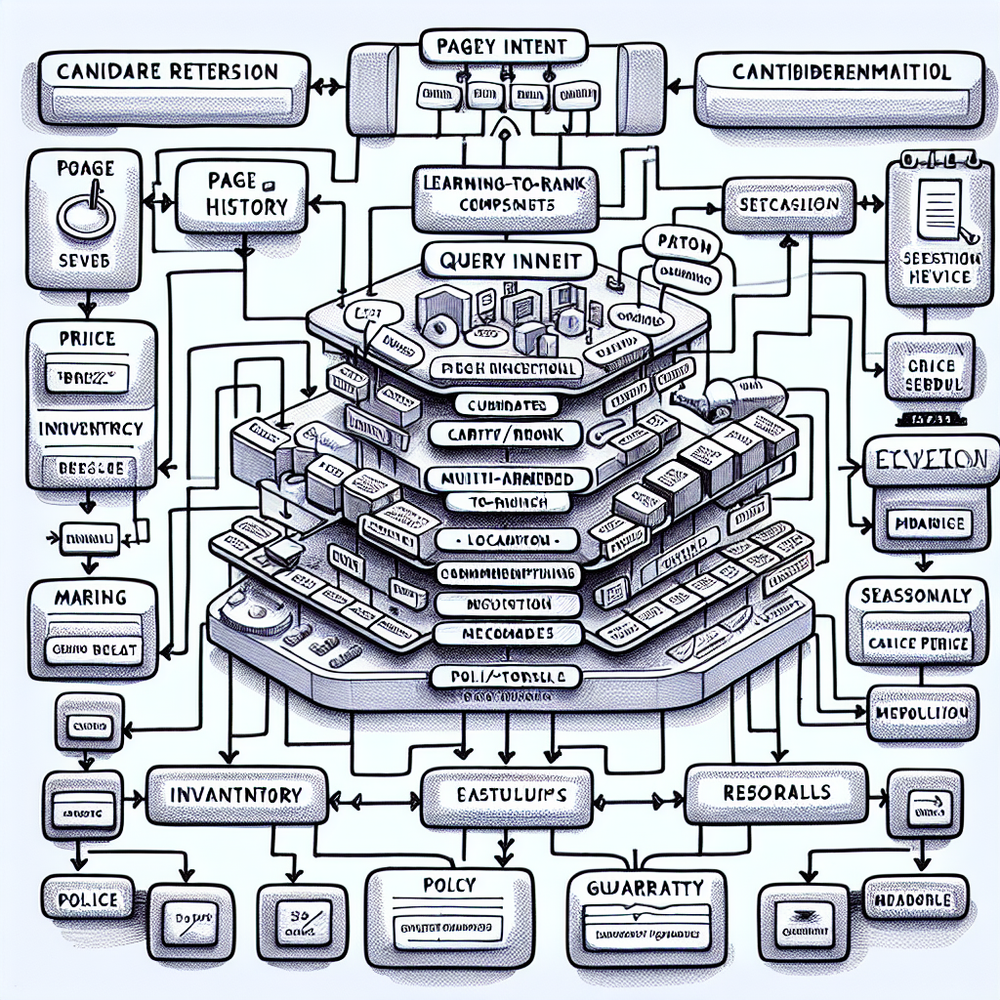 Architecture diagram of a context-aware recommendation pipeline from signals to ranked outputs.