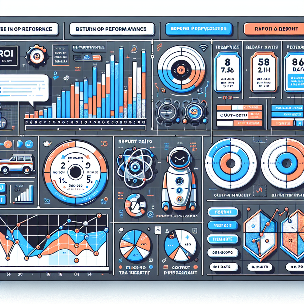 ROI dashboard illustrating RPM, CTR, and code-failure improvements with AI-driven shopping.