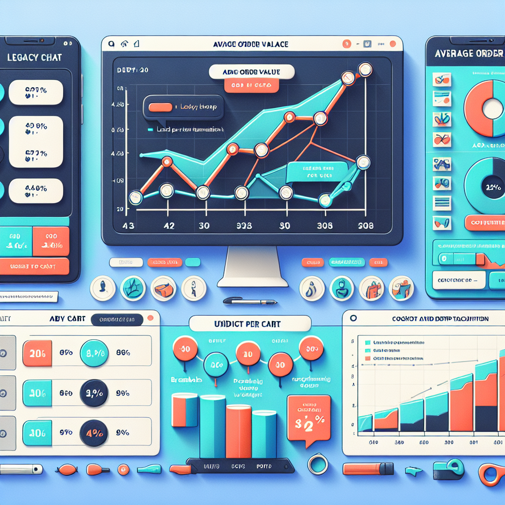 A/B analytics mockup highlighting AOV and funnel improvements after enabling Brambles.ai.