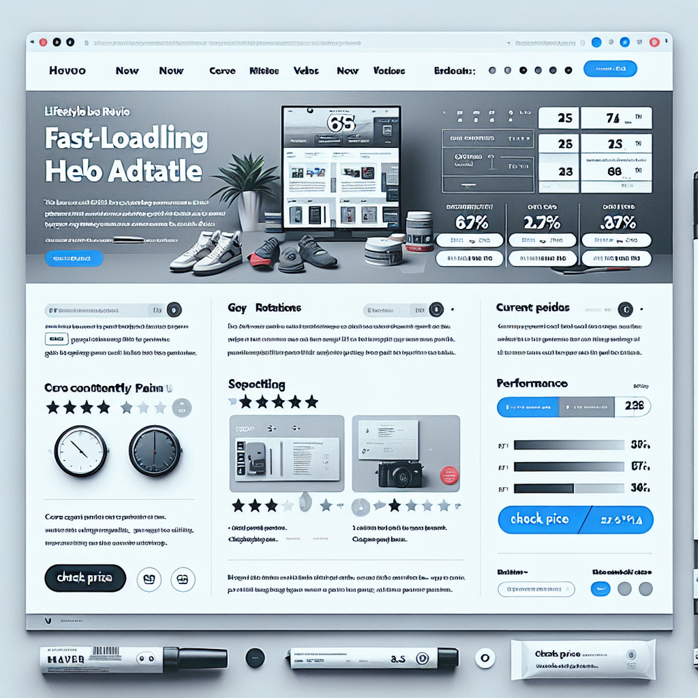 High-fidelity layout of an optimized lifestyle review article with a scannable comparison table, sticky CTA, and performance cues.