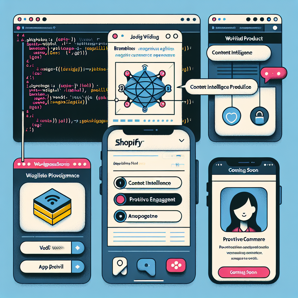 Step-by-step visual showing installation, configuration, and preview of Brambles context-aware modules.