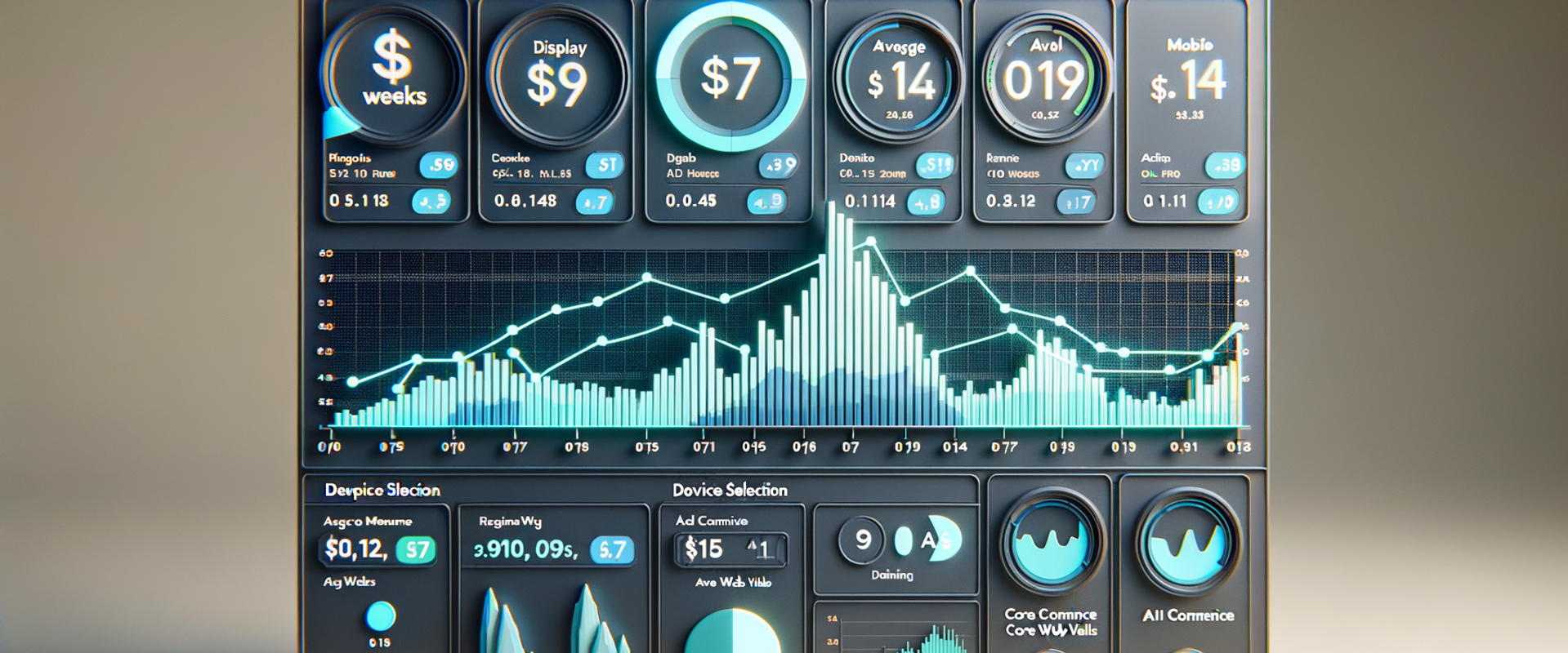 Dashboard showing RPM lift from AI commerce vs display and corresponding CLS improvements.
