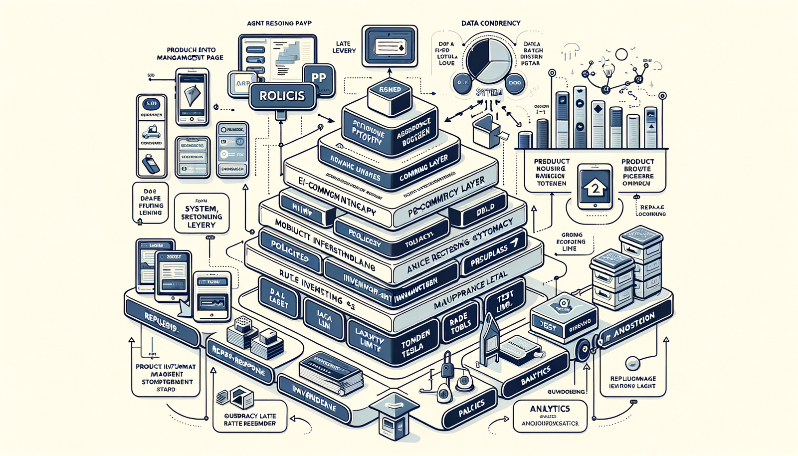 Agentic commerce architecture with tools and guardrails