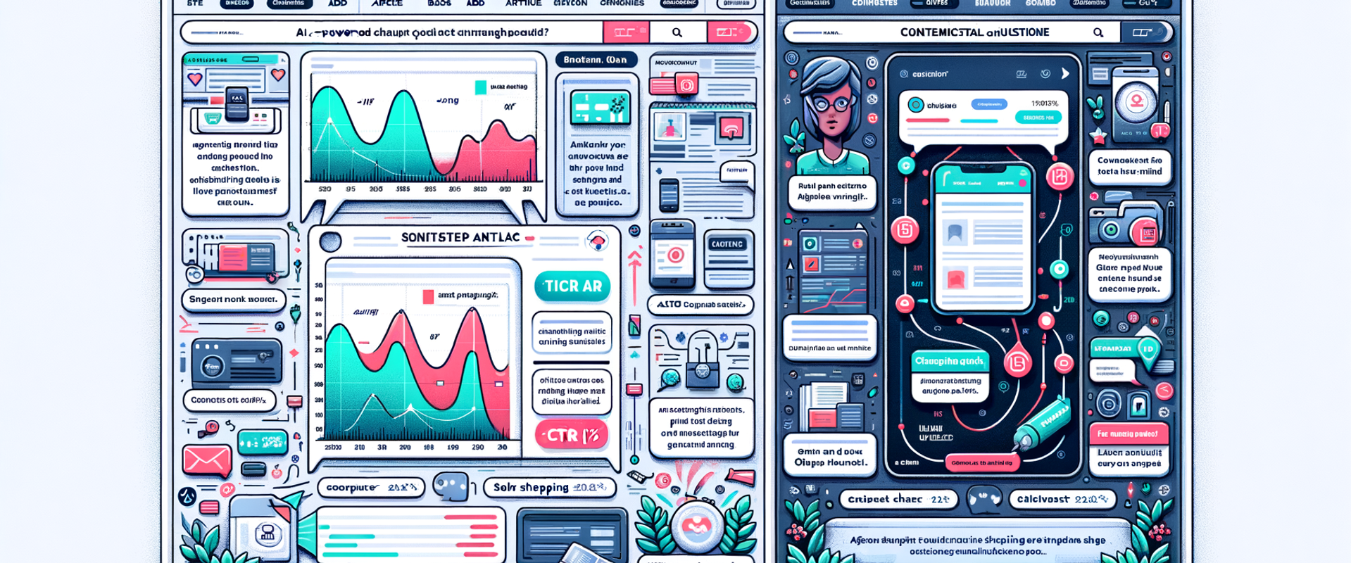 Heatmap comparison: low banner engagement vs. high AI chat contextual ad engagement