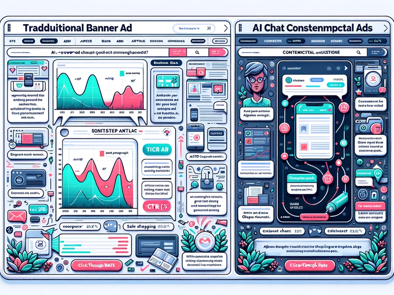 Heatmap comparison: low banner engagement vs. high AI chat contextual ad engagement