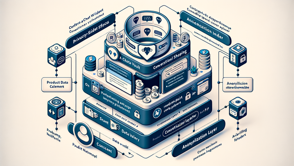 Architecture of Brambles.ai privacy-first conversational shopping with consent, indexing, and anonymization.