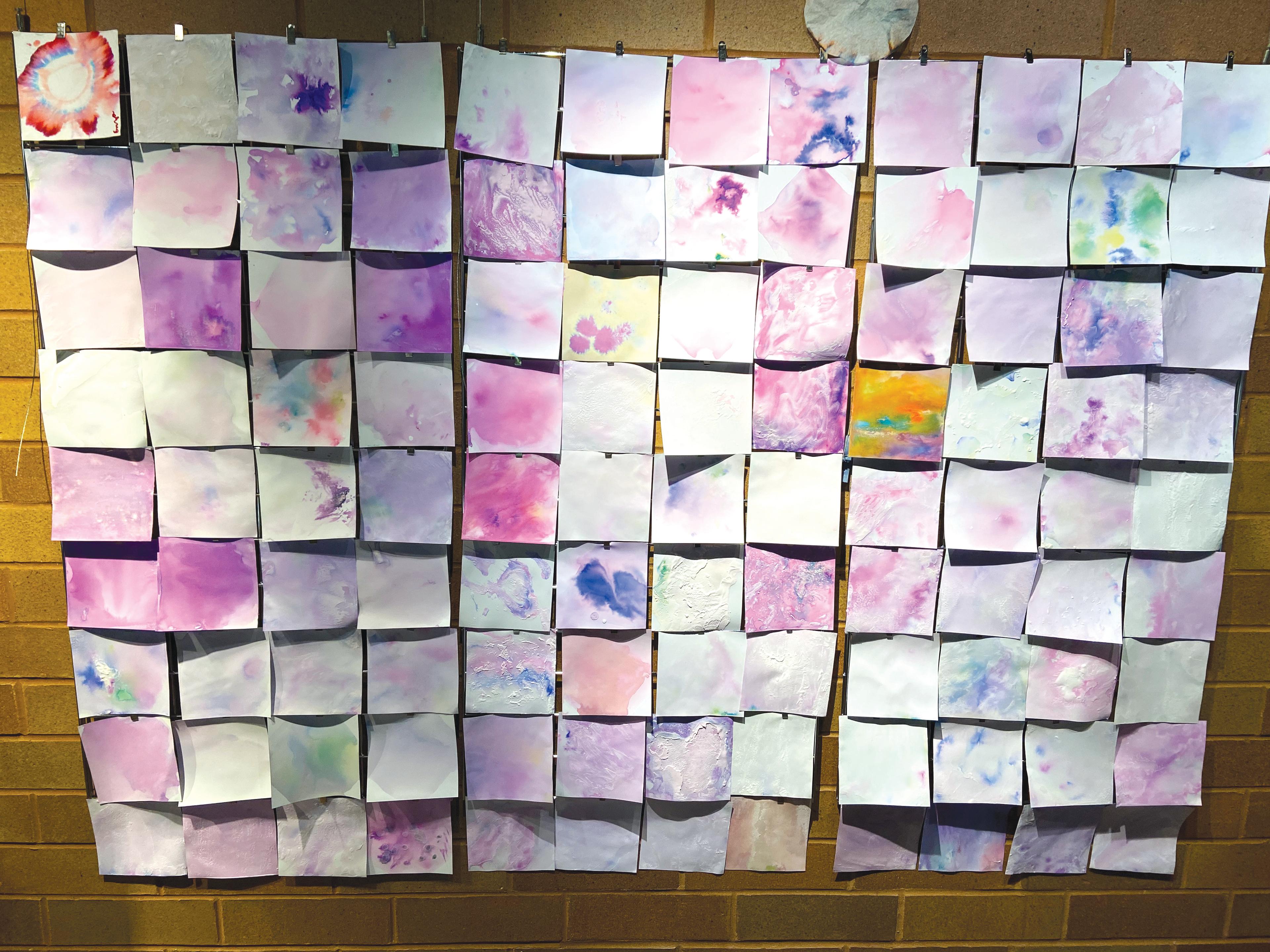 Community artwork was created as part of The Artchemist Project, an interdisciplinary mix of art and chemistry.