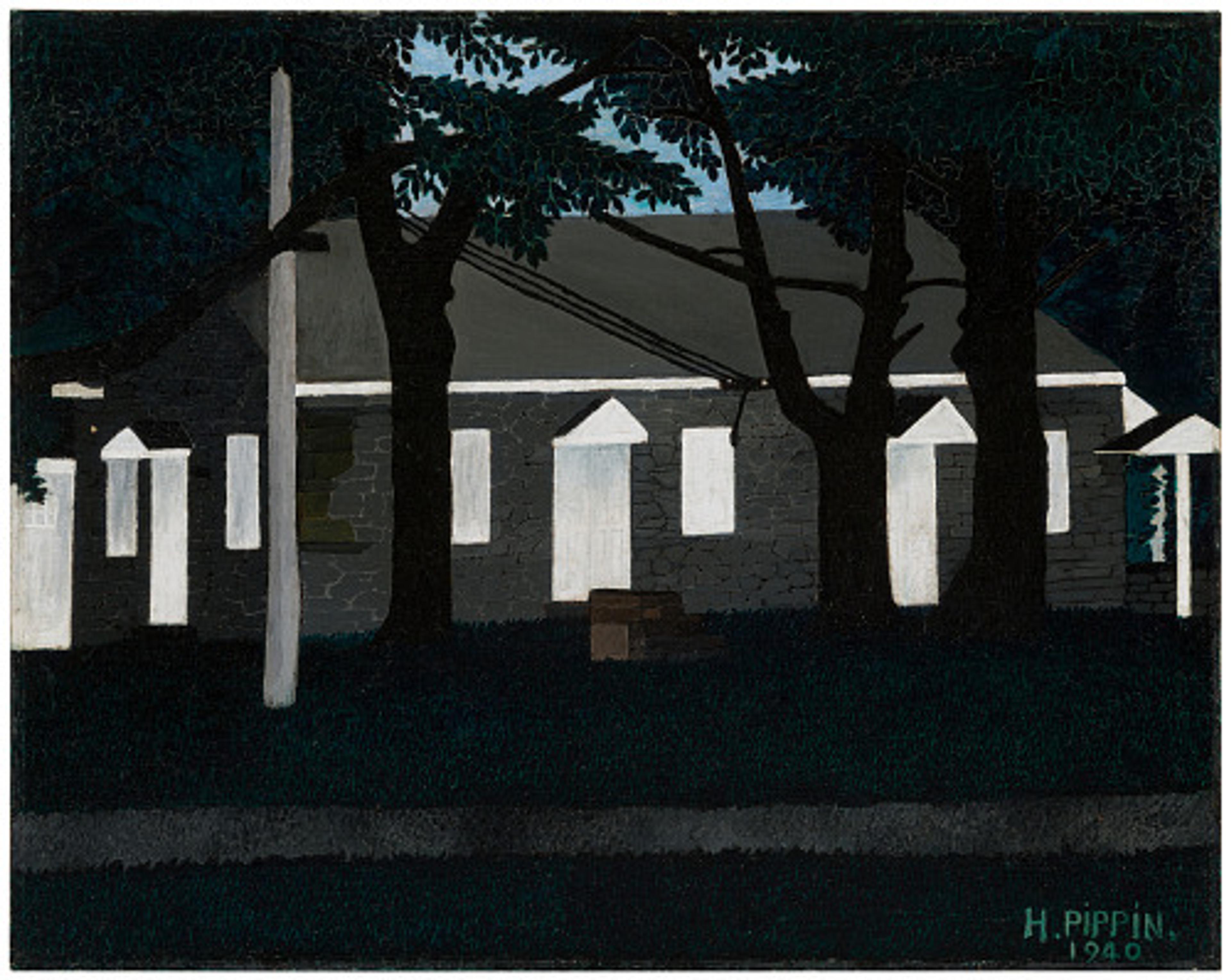 Horace Pippin   Birmingham Meeting House in Late Summer