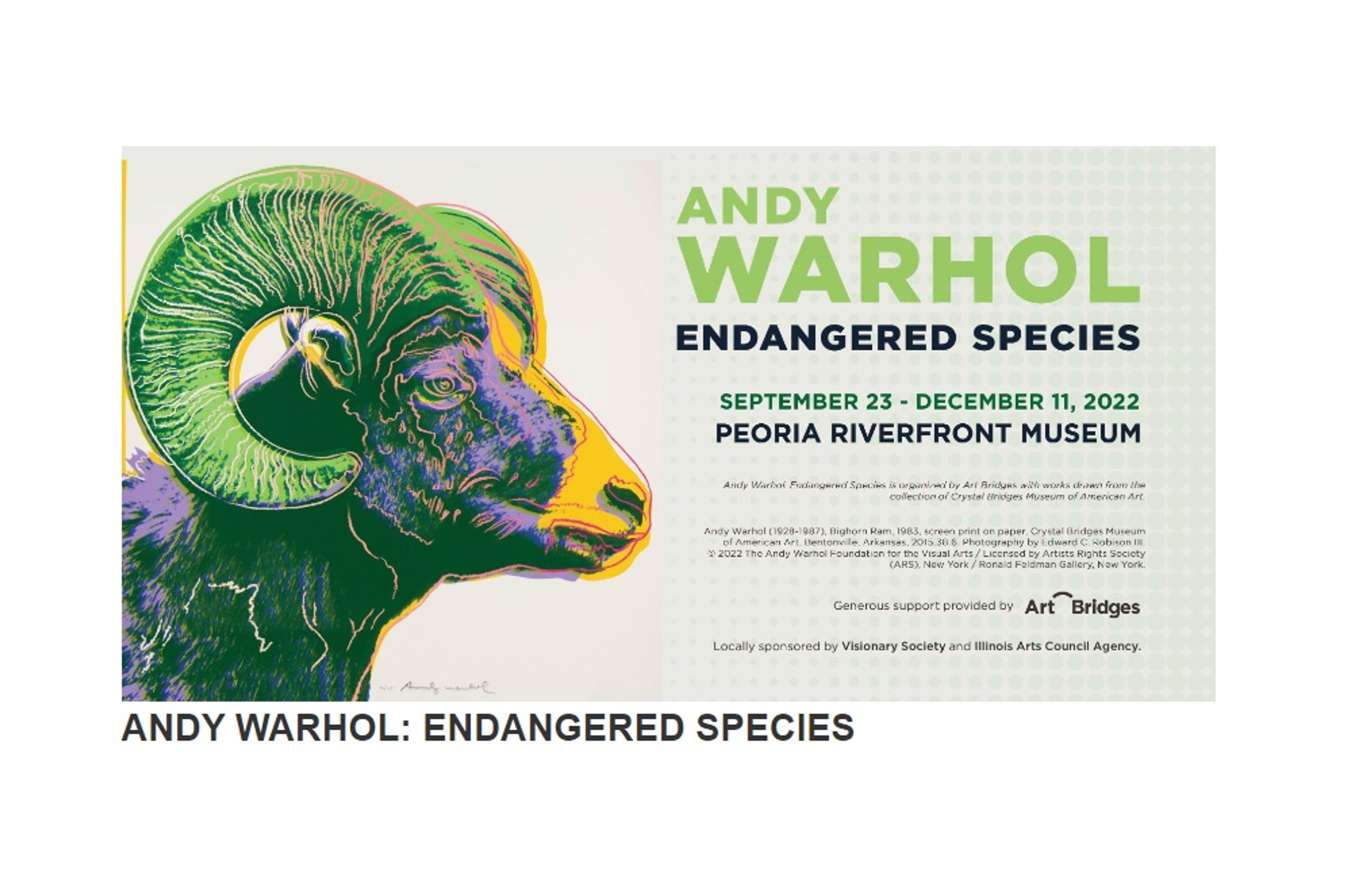 Andy Warhol Endangered Species ad Peoria Riverfront Museum