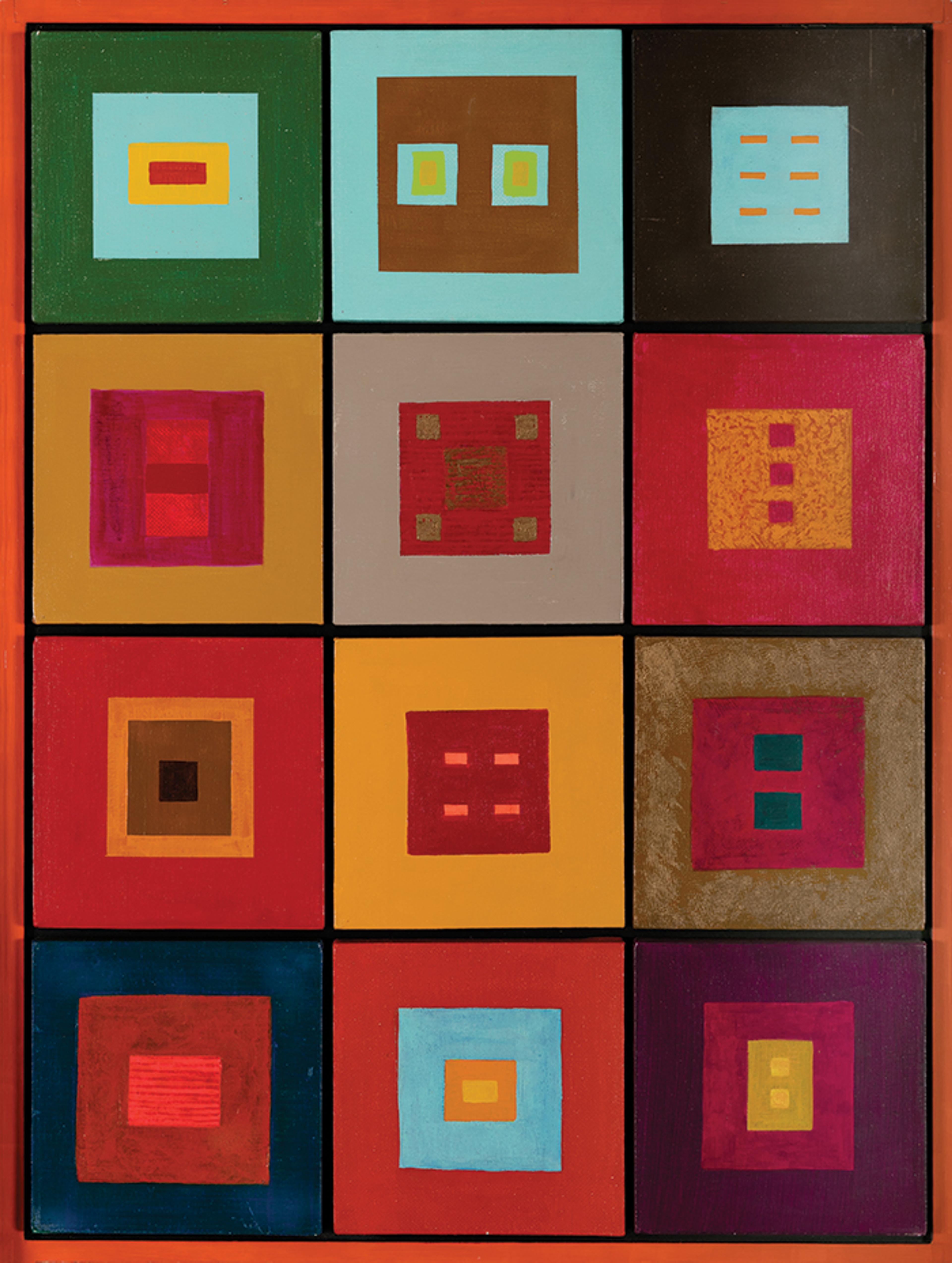 Lloyd Henri "Kiva" New Cherokee Untitled Squares