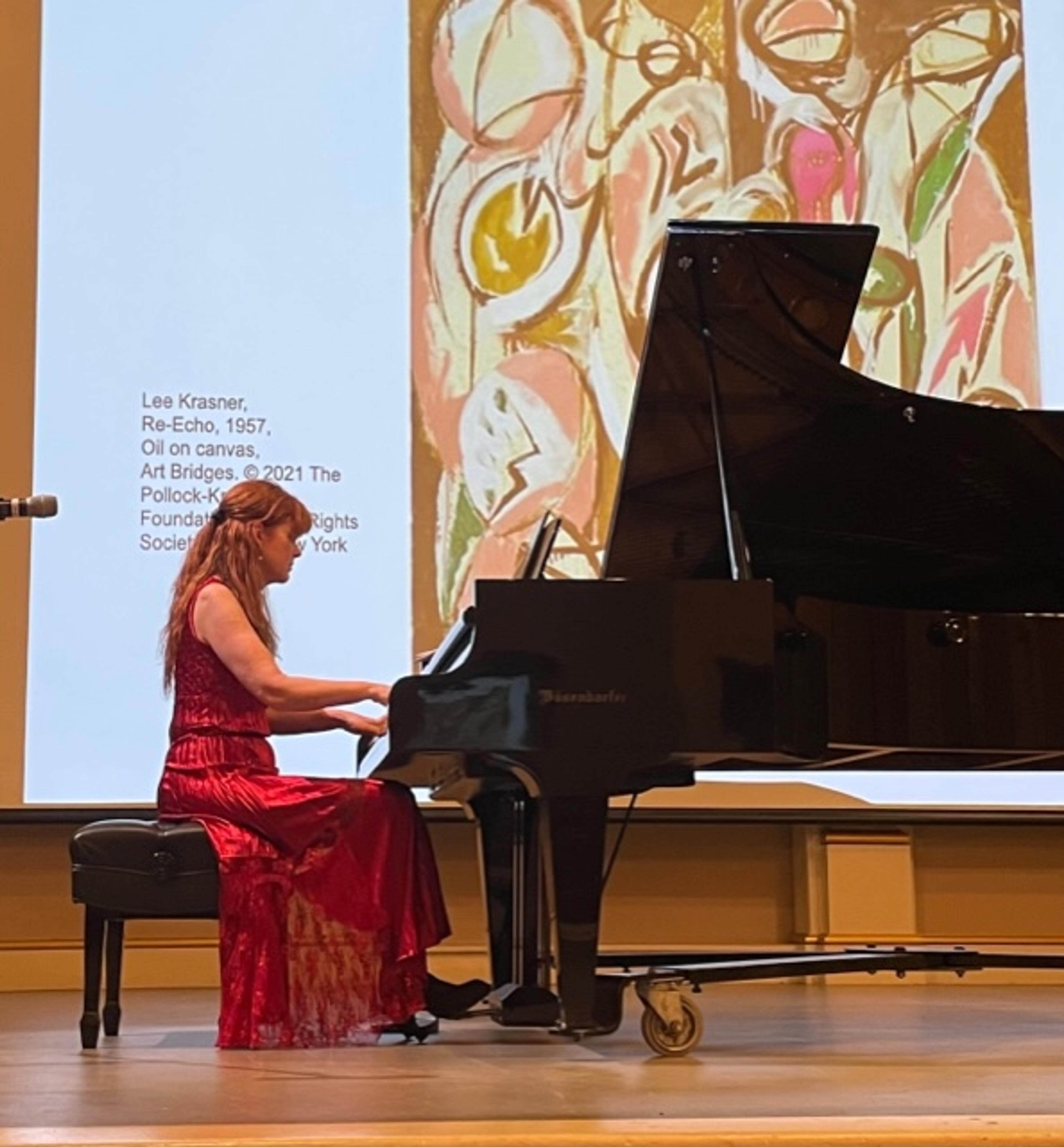 Lee Krasner Re-Echo with Sarah Cahill performing on piano