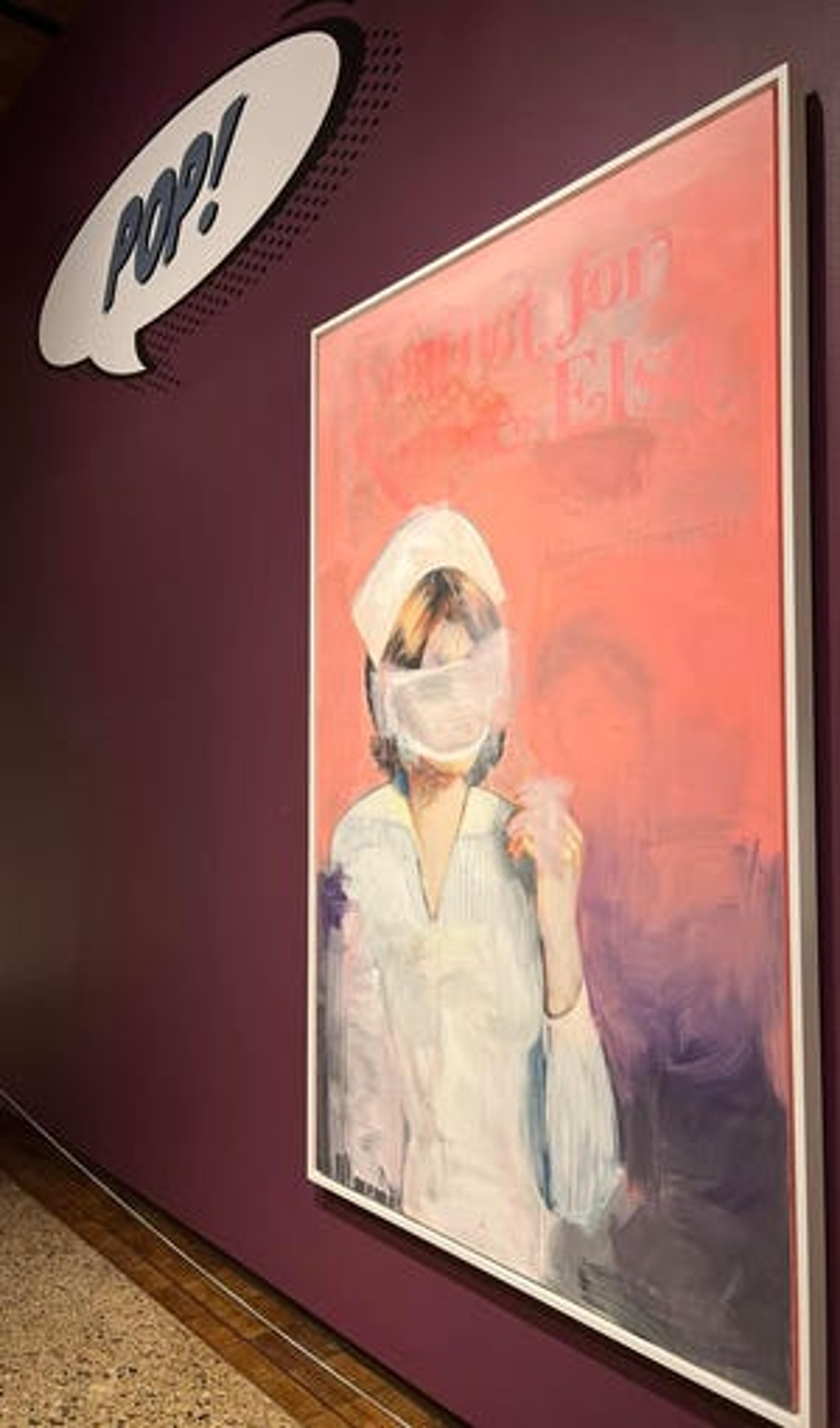 Richard Prince's "Nurse Elsa" displayed as part of the "Pop!" exhibition