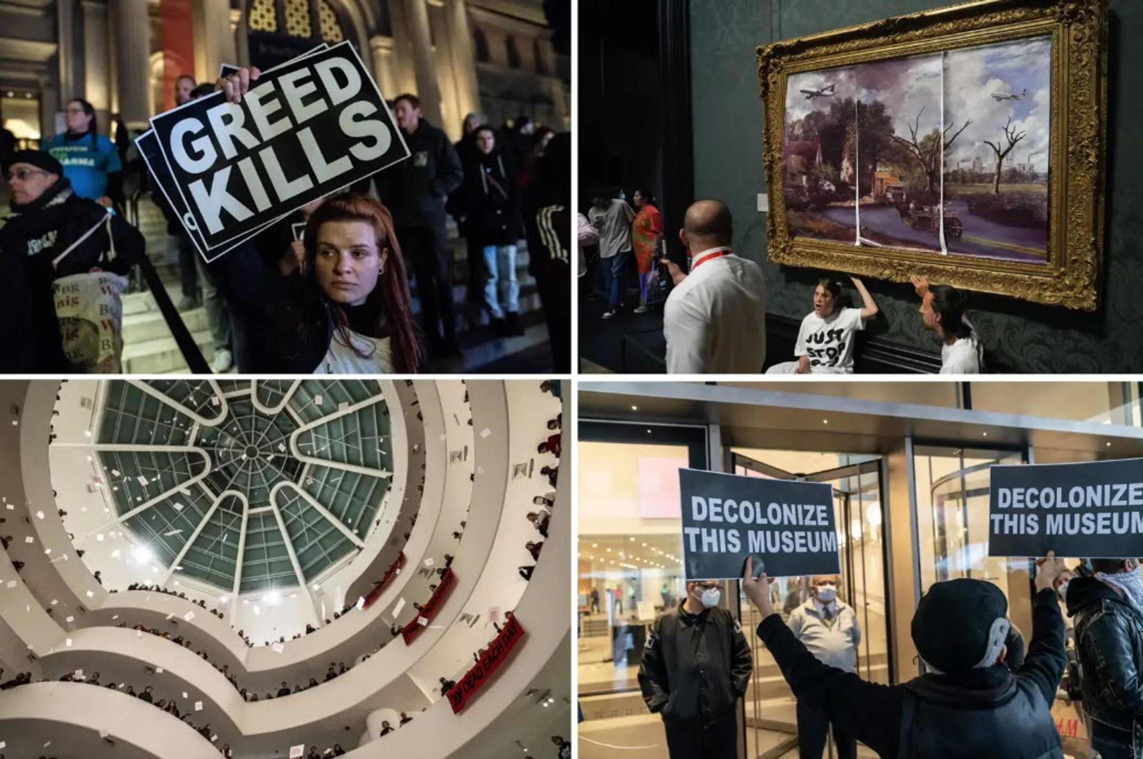 Activists disrupting museums