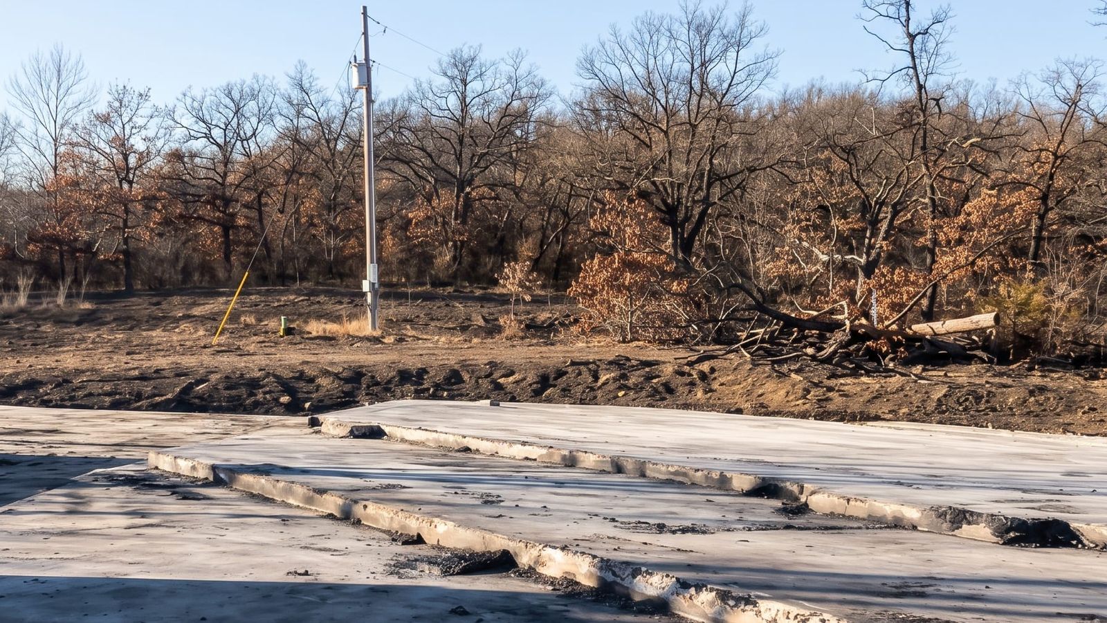 The same lot cleaned down to the slab