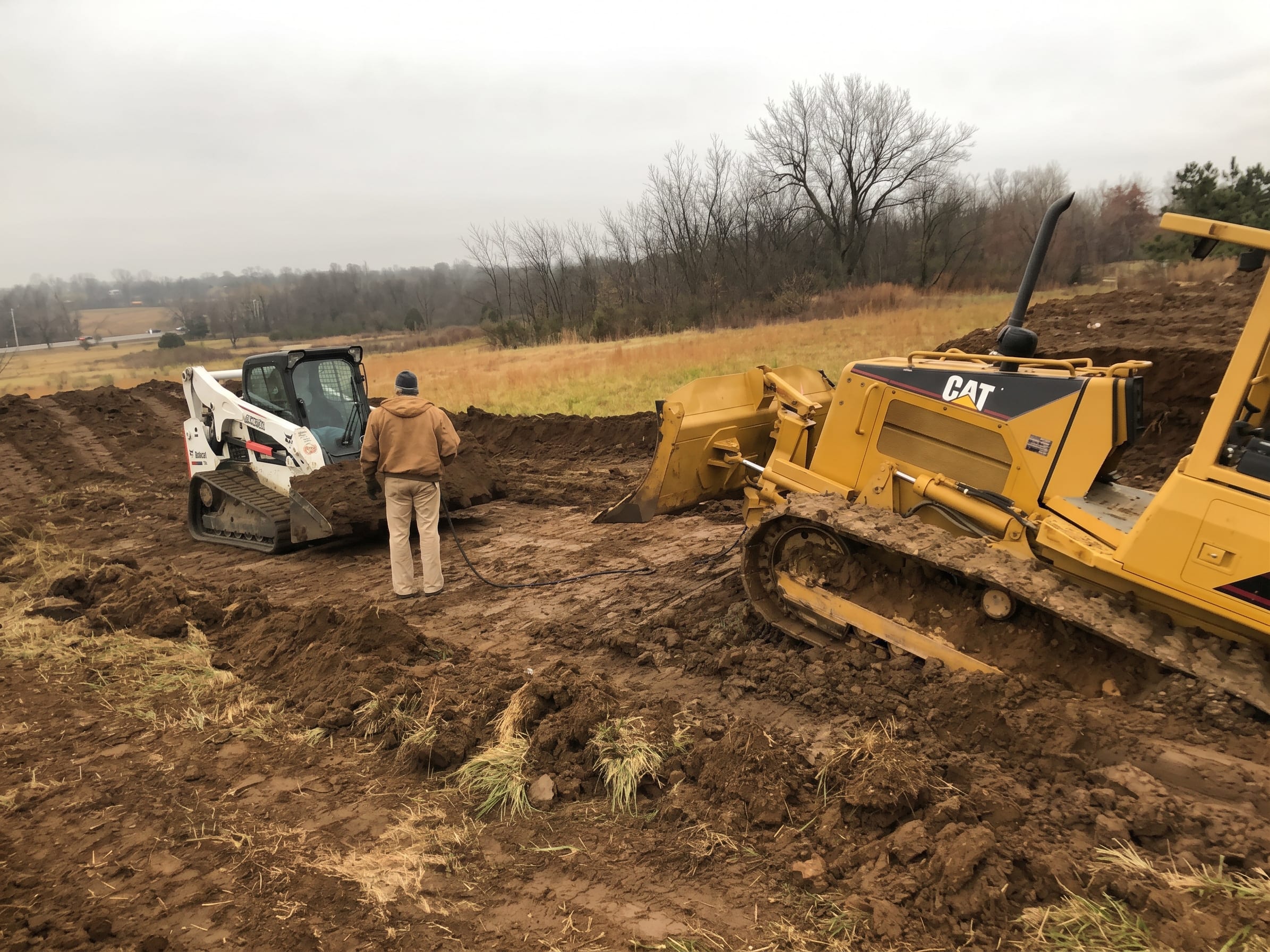 Pushing dirt for site prep