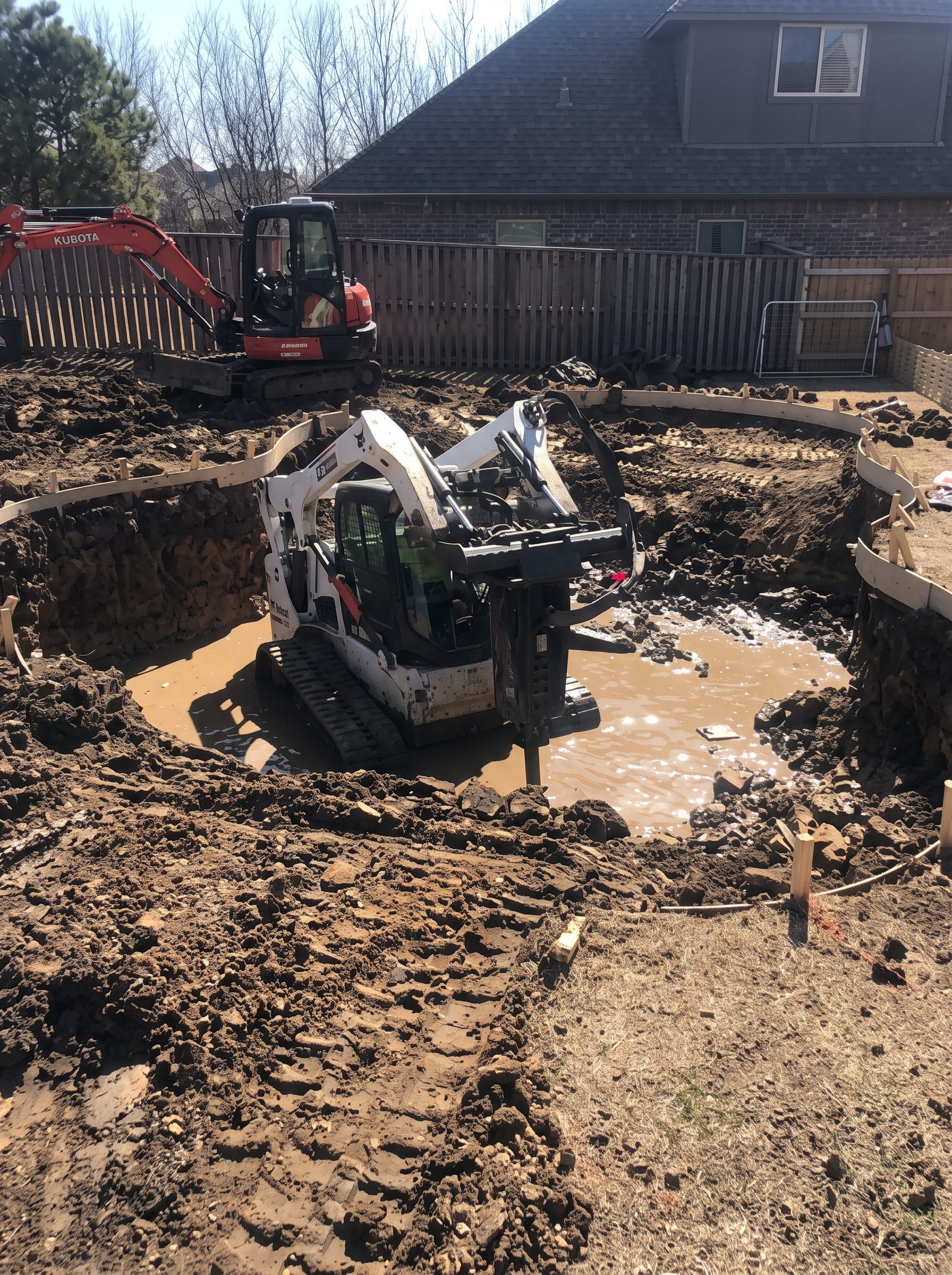 Finished, graded pad site