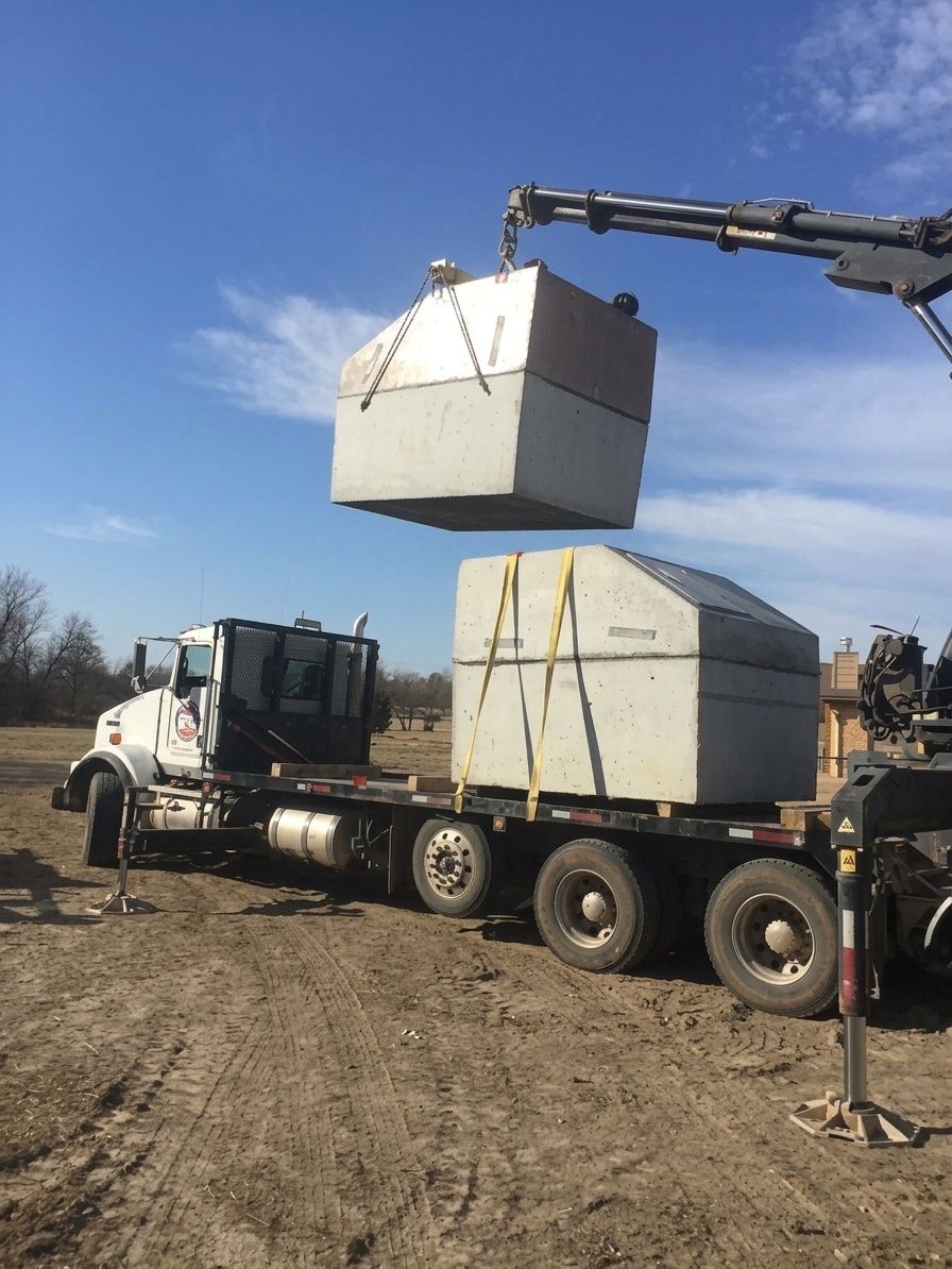 Shelters delivered by truck and crane