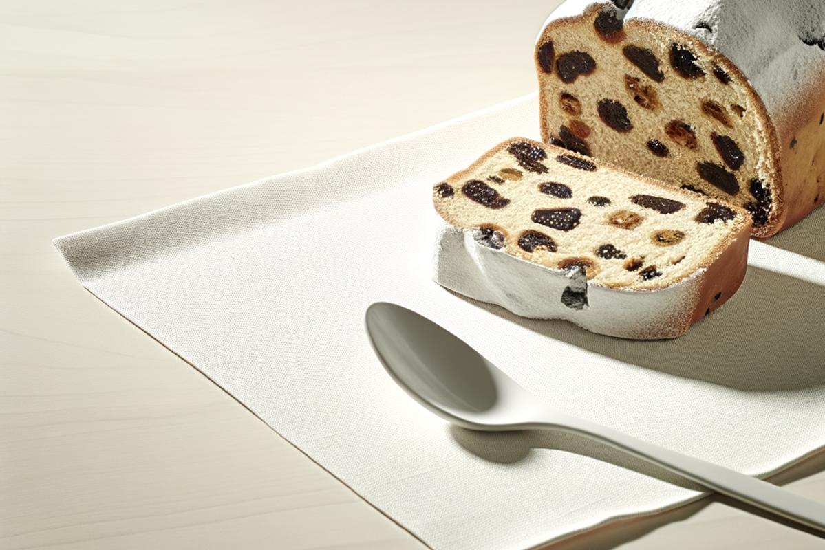 Low-Carb Maroni-Schoko-Stollen - professionelles Food-Foto von DALL-E 3