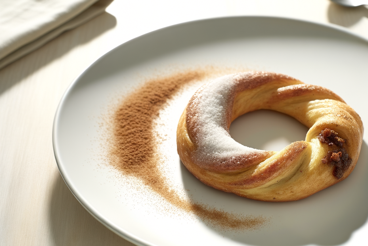 Low-Carb Zimt-Kardamom-Kringel - professionelles Food-Foto von DALL-E 3