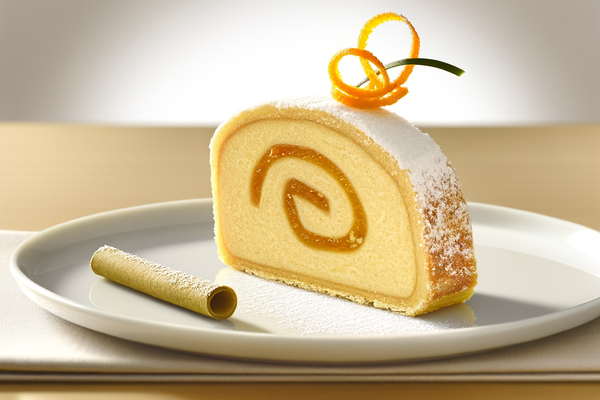 Low-Carb Orangengras-Marzipan-Kranz - professionelles Food-Foto von DALL-E 3