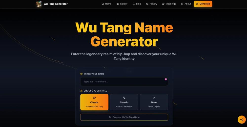 Banner of wu tang name generator Banner of wu tang name generator