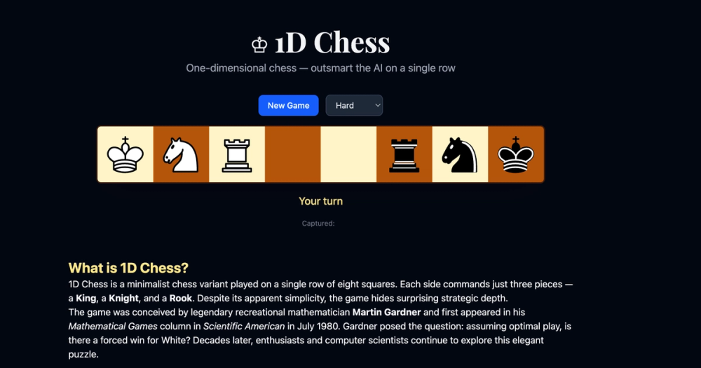 image of 1D Chess