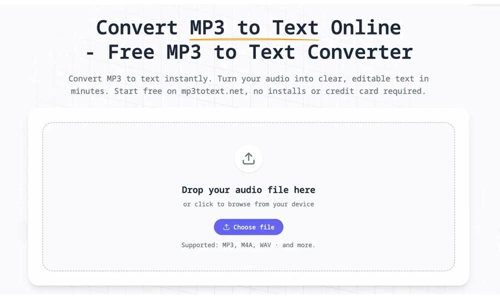 Banner of MP3 to Text (TXT/SRT) Banner of MP3 to Text (TXT/SRT)