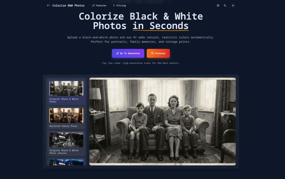 Banner of Colorize Black & White Photos Banner of Colorize Black & White Photos