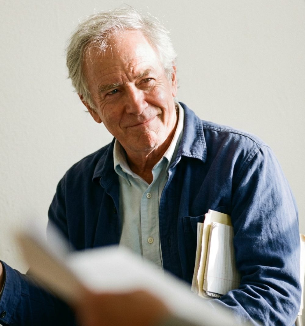 An assessor holding a folder of property files