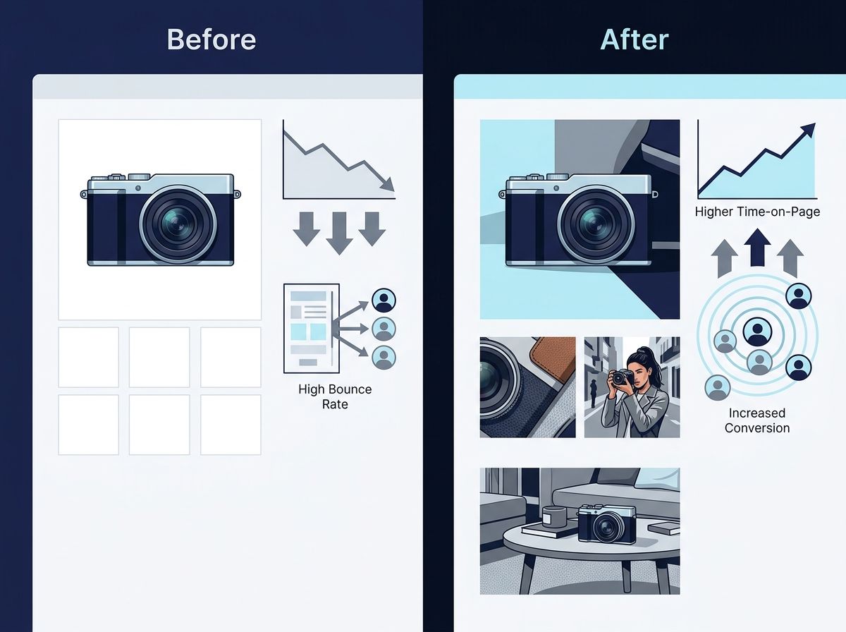 White background versus lifestyle imagery: When to use each