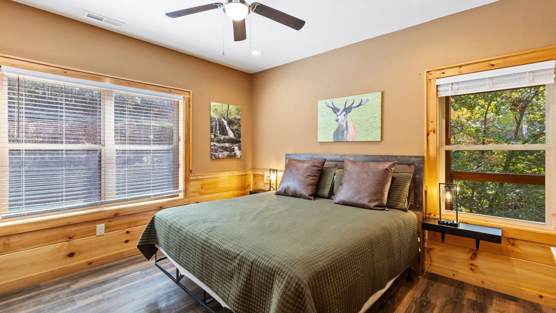 12 private bedrooms, each with its own ensuite bathroom.