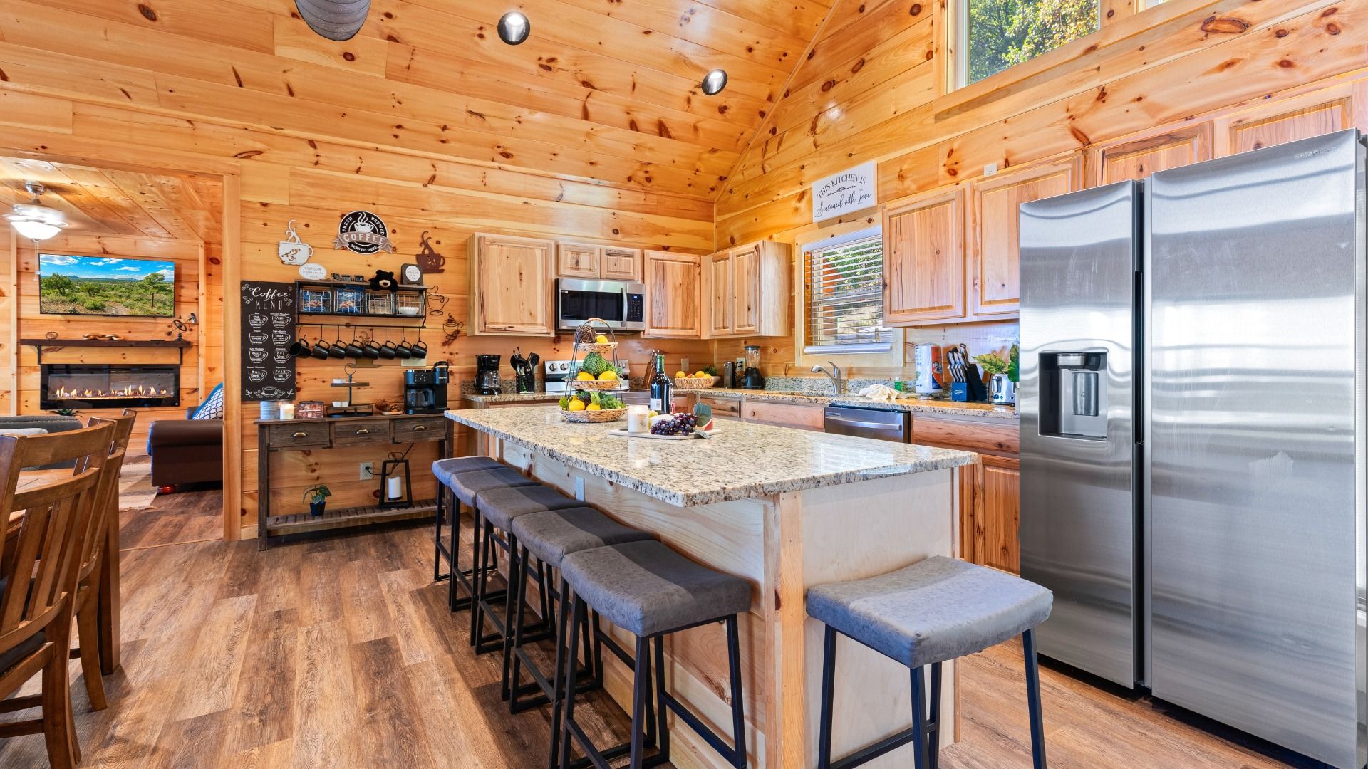 Fully equipped kitchen available for prepping meals