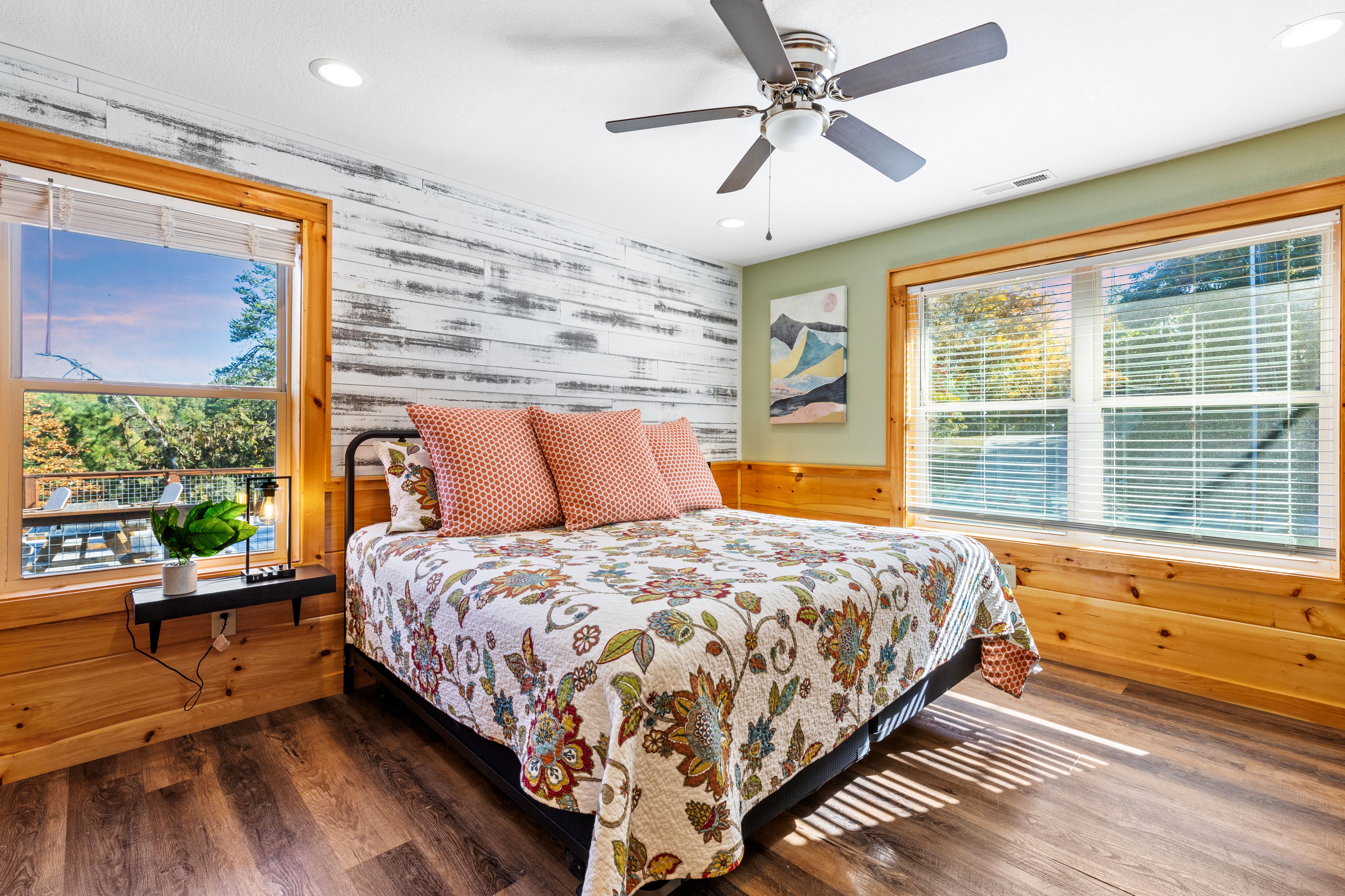 12 private bedrooms, each with its own ensuite bathroom.