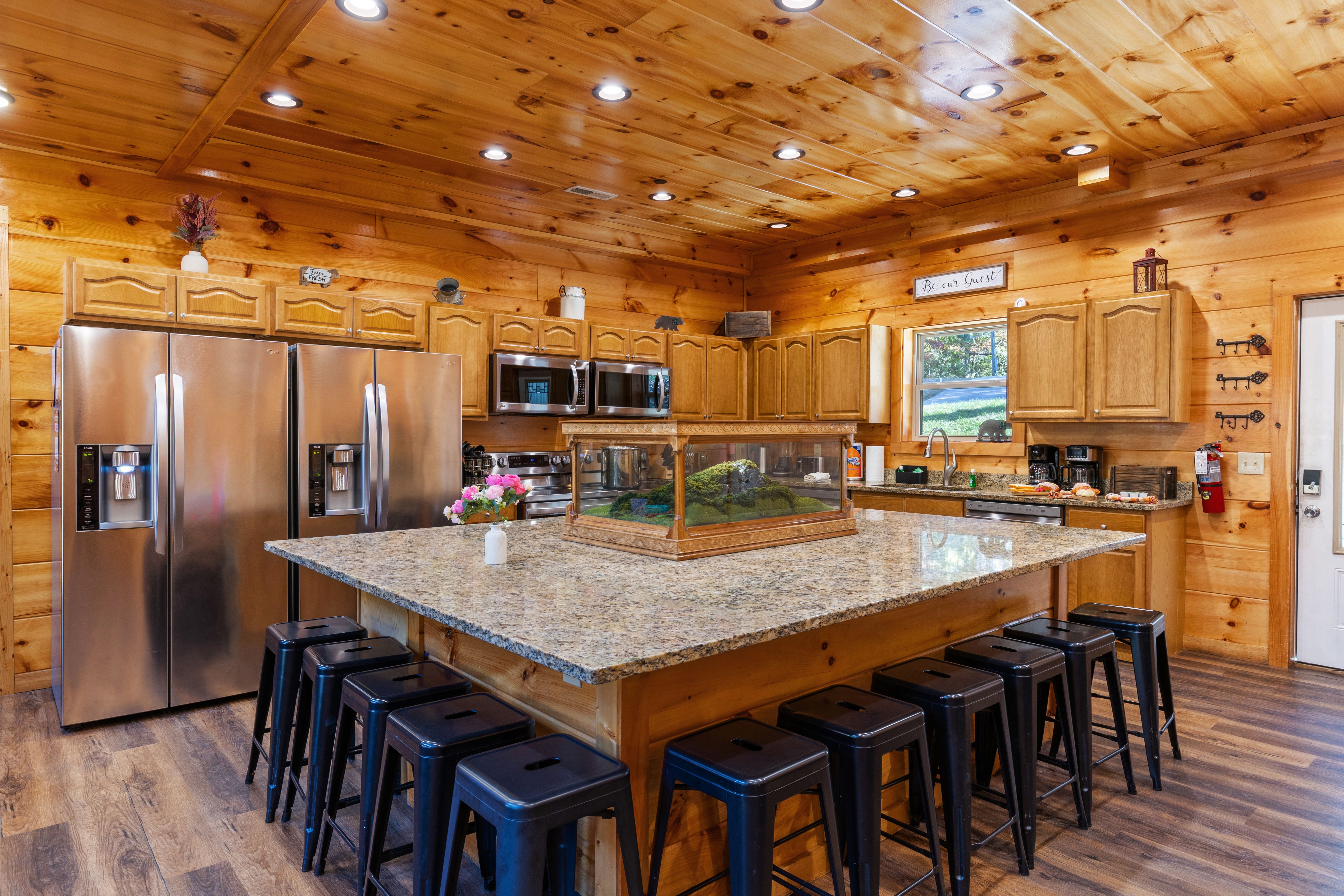 Full indoor kitchen available for couples who prefer to prepare their own meals.