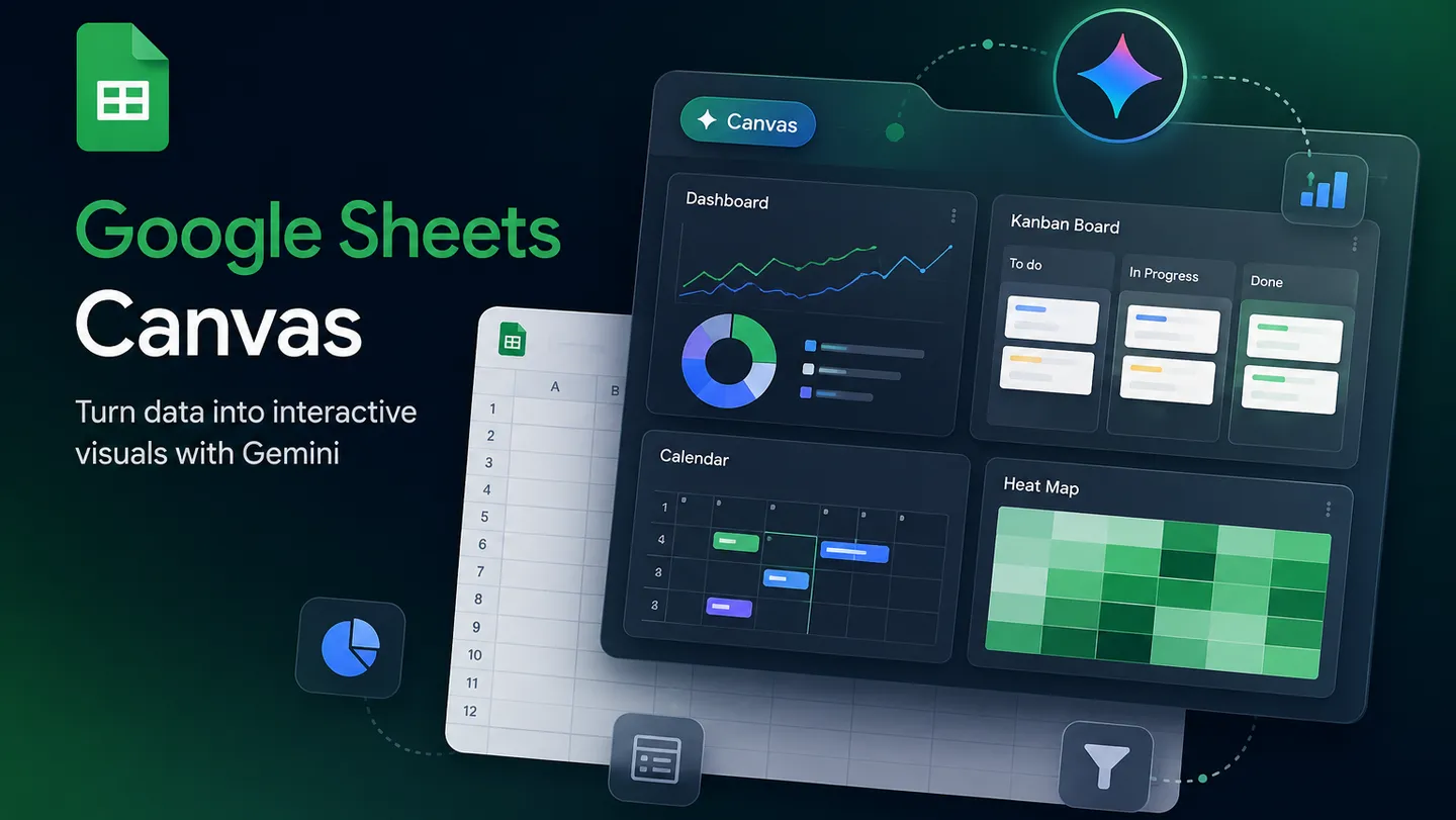Bring your spreadsheet data to life with Sheets canvas
