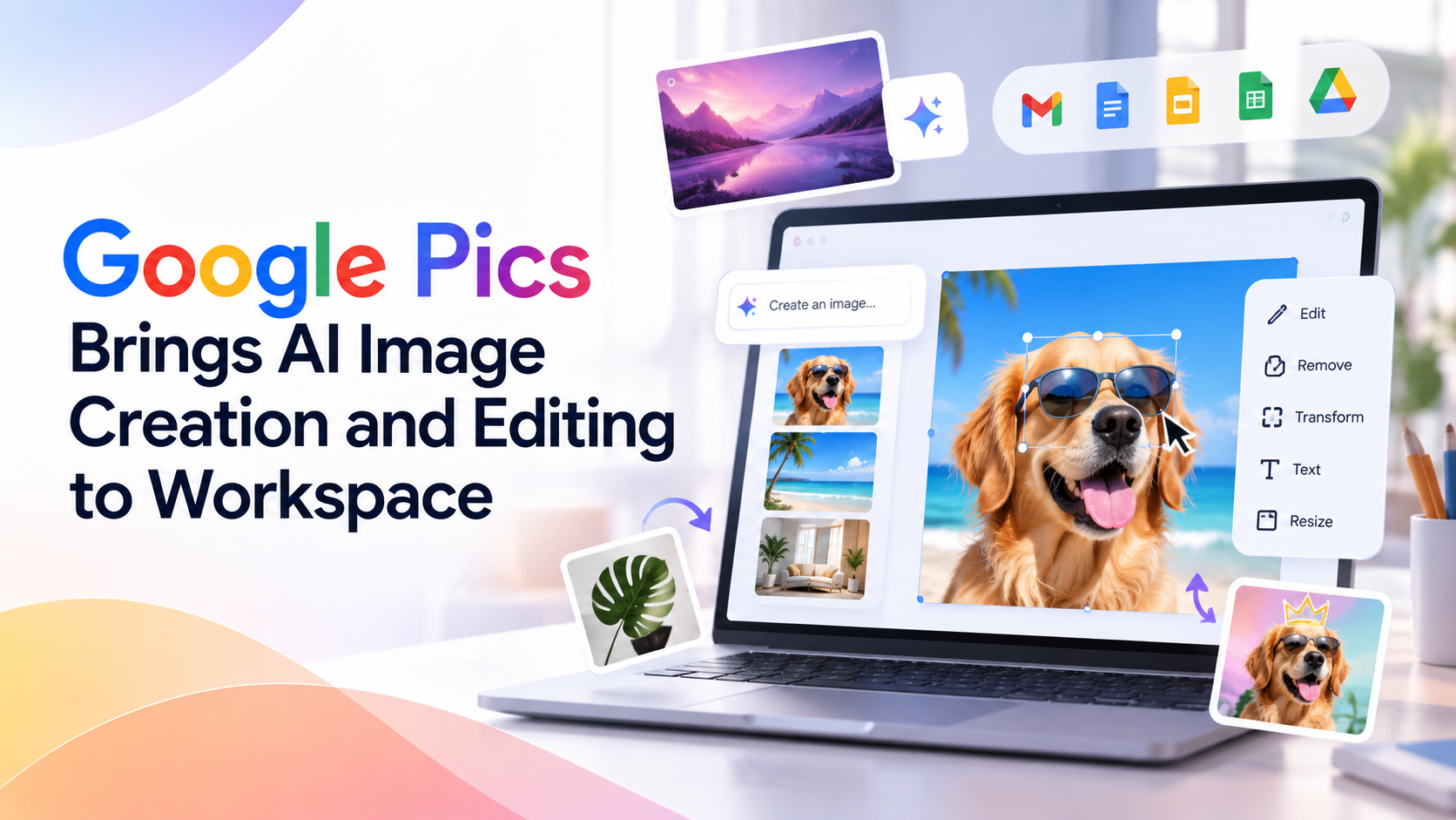 Google Pics Brings AI Image Creation and Editing Into Workspace