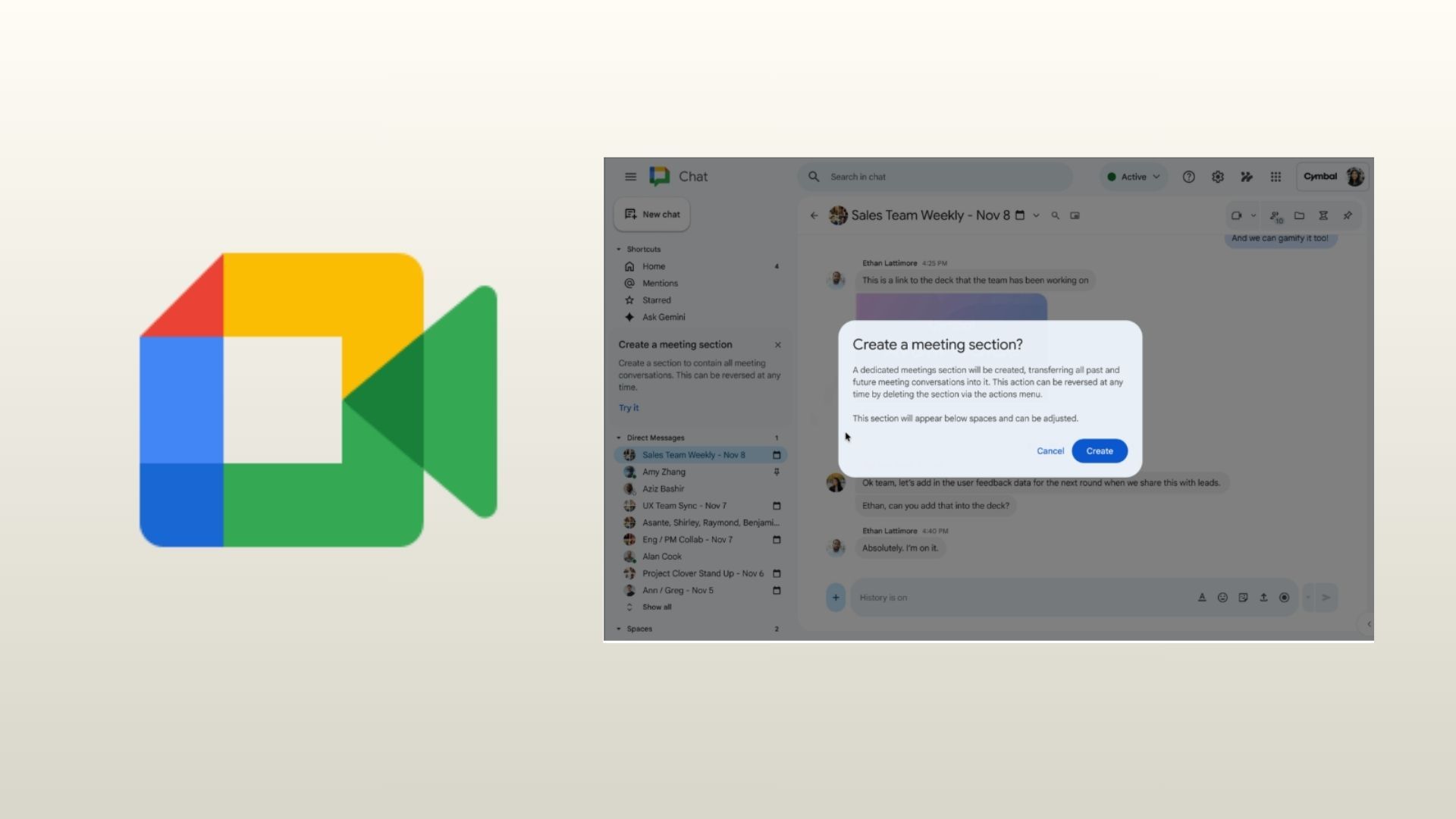  Google Chat Introduces a Dedicated "Meetings" Section